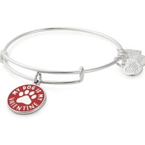 Alex and Ani Silver My Dog Is My Valentine Adjustable Bracelet